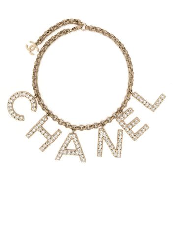 Chanel Pre-Owned Collana con strass 2019 - Oro