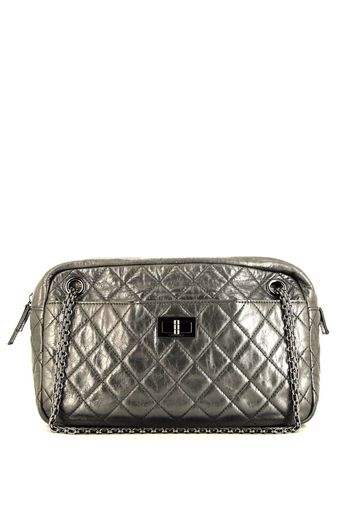 Chanel Pre-Owned Camera metallic leather shoulder bag - Grigio