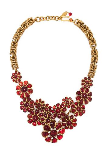 Chanel Pre-Owned Collana decorata a fiori - Rosso