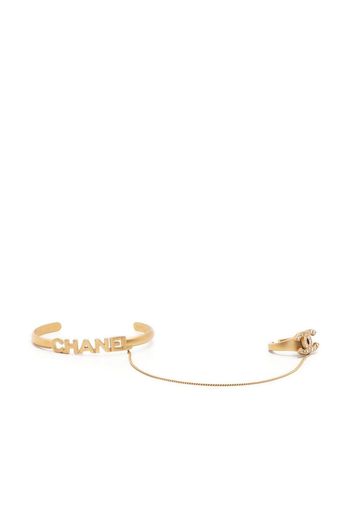 CHANEL Pre-Owned Bracciale rigido con anello CC Pre-owned 2001 - Oro