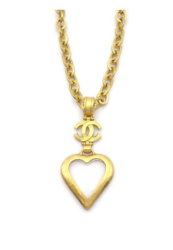 CHANEL Pre-Owned 1995 CC Heart Loupe gold-plated necklace - Oro