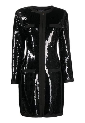 CHANEL Pre-Owned Cappotto con paillettes anni '90 - Nero