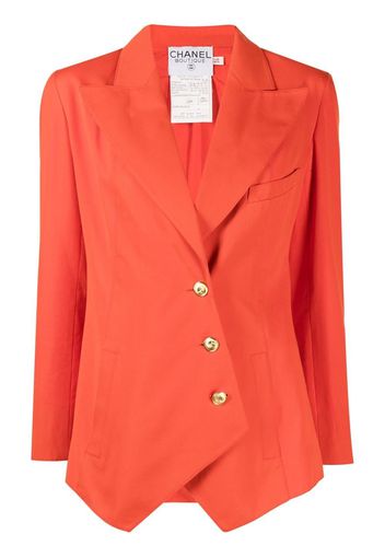 CHANEL Pre-Owned Blazer con chiusura decentrata Pre-owned anni '90-2000 - Rosso