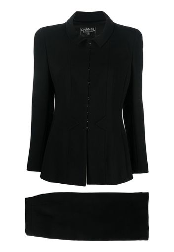 CHANEL Pre-Owned 1990s zipped wool skirt suit - Nero