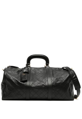 CHANEL Pre-Owned diamond-quilted two-way holdall bag - Nero