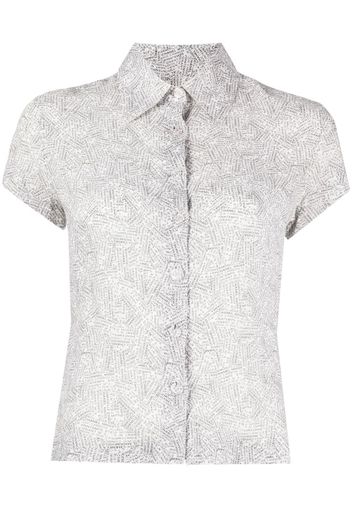 CHANEL Pre-Owned 1999 Rue Cambon print shirt - Bianco