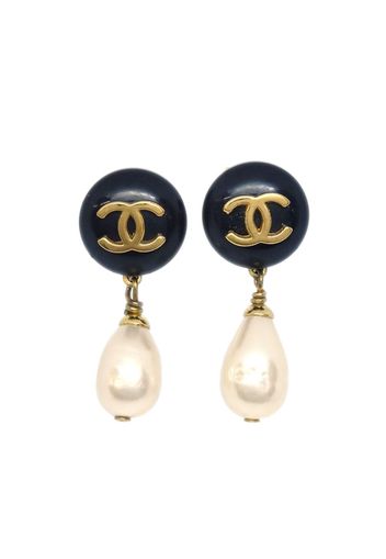 CHANEL Pre-Owned Orecchini a clip con logo CC Pre-owned 1996 - Oro