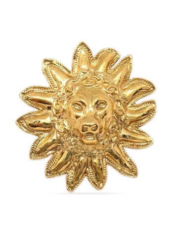CHANEL Pre-Owned Spilla Lion Sun Pre-owned anni '90-2000 - Oro