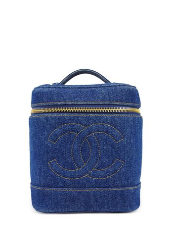 CHANEL Pre-Owned 1997 Vanity denim tote bag - Blu