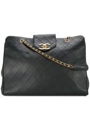 CHANEL Pre-Owned Super Model Jumbo XL quilted CC logo chain shoulder bag - Nero