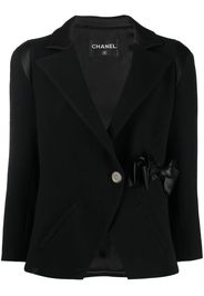 Chanel Pre-Owned Blazer con fiocco - Nero