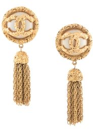 Chanel Pre-Owned Orecchini a clip con perle sintetiche CC 1993 - Oro