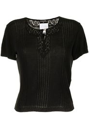 Chanel Pre-Owned Blusa con dettaglio cut-out 2002 - Nero