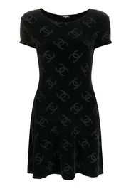 Chanel Pre-Owned 1990s logo-printed mini-dress - Nero