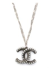 Chanel Pre-Owned Collana a catena con perle CC anni 2000 - Argento