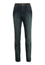 Chanel Pre-Owned Jeans skinny con effetto schiarito - Blu