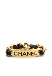 Chanel Pre-Owned 1995-1996 logo-plaque chain-link bracelet - Oro