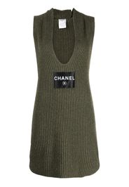 CHANEL Pre-Owned Abito smanicato con applicazione 2008 - Verde