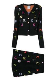 CHANEL Pre-Owned Set cardigan e gonna 2001 - Nero