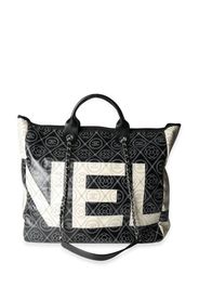 CHANEL Pre-Owned Borsa tote Camellia con stampa 2018 - Nero