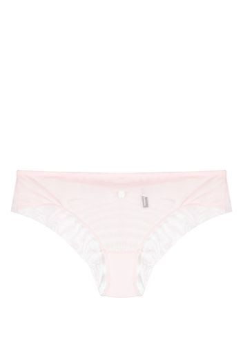 Chantal Thomass bow-detail sheer briefs - Rosa