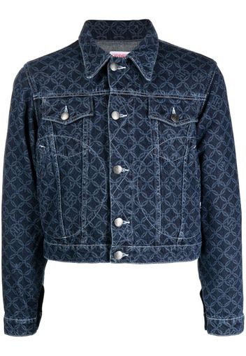 Charles Jeffrey Loverboy Etchen-print denim jacket - Blu