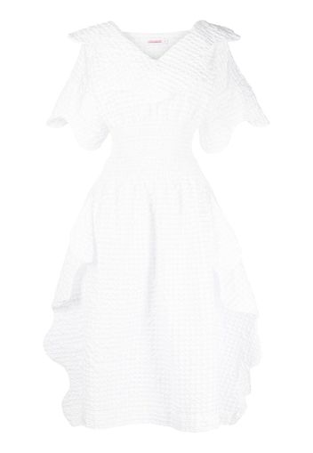Charles Jeffrey Loverboy fully-perforated midi dress - Bianco
