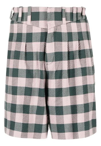 Charles Jeffrey Loverboy Harvey Milk checked shorts - Verde