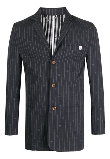 Charles Jeffrey Loverboy single-breasted pinstripe blazer - Blu