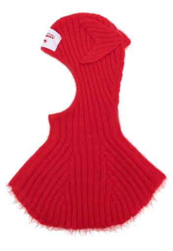 Charles Jeffrey Loverboy Chunky Ears knit baclava - Rosso