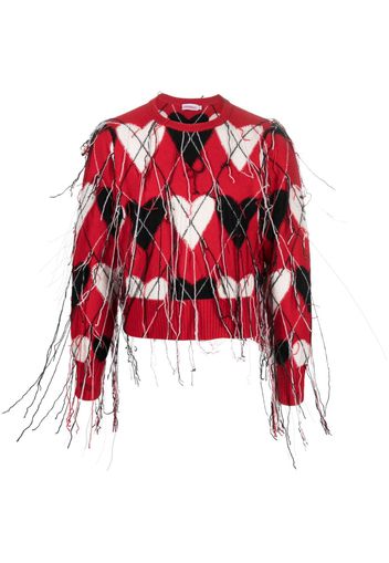 Charles Jeffrey Loverboy Maglione con effetto vissuto - Rosso