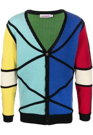CHARLES JEFFREY LOVERBOY colour-block ribbed-knit cardigan - Nero