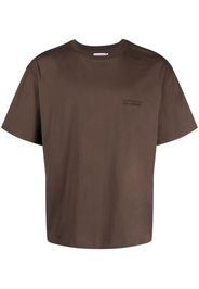 Charles Jeffrey Loverboy logo-embroidered organic cotton T-shirt - Marrone