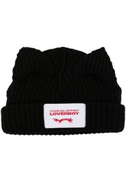 Charles Jeffrey Loverboy Bear ribbed-knit beanie - Nero