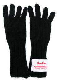 Charles Jeffrey Loverboy logo-patch knitted gloves - Nero