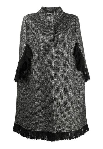 single-breasted cape coat