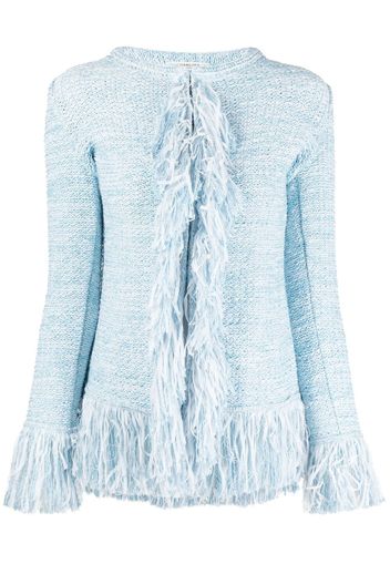 Charlott Cardigan con frange - Blu