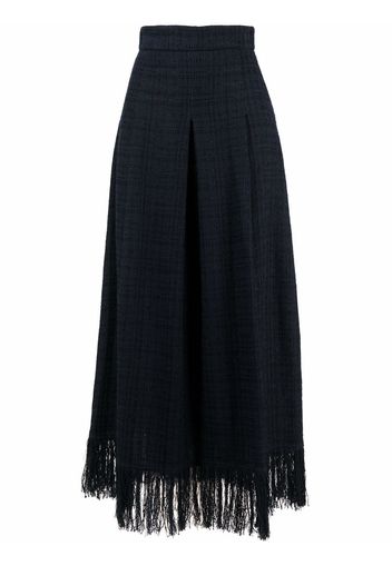 Charlott tweed A-line skirt - Blu