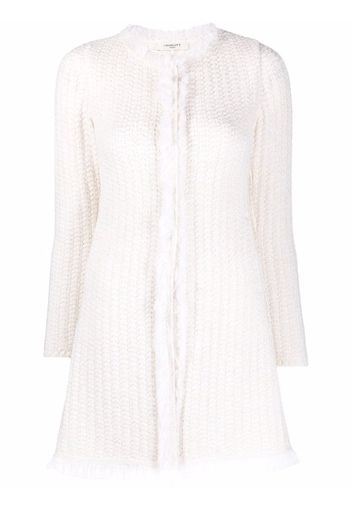 Charlott raw-edge knitted jumper - Bianco