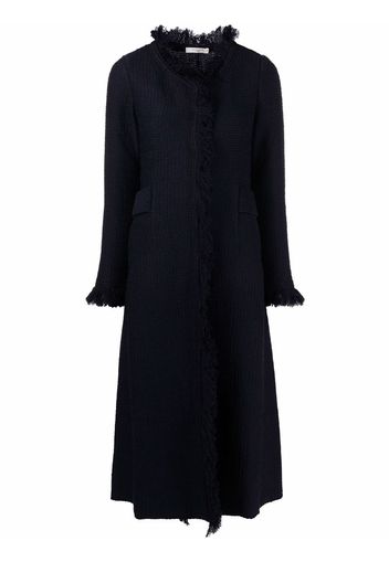 Charlott Cappotto monopetto con frange - Blu