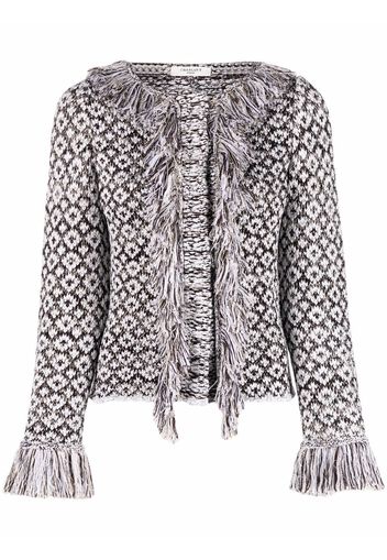 Charlott fringe-trimmed wool jacket - Bianco