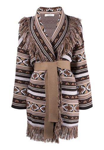 Charlott embroidered cardi-coat - Marrone