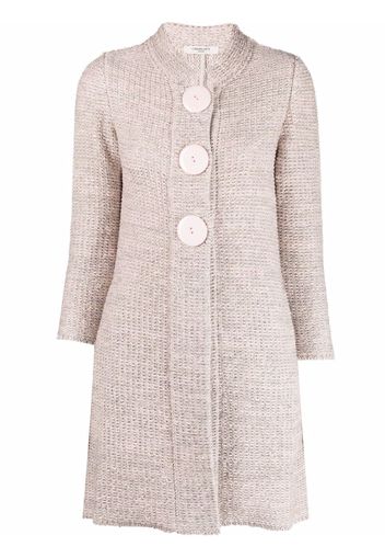 Charlott luned crop-sleeve knitted cardigan - Rosa