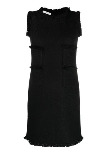 Charlott fringe-trim knitted mid dress - Nero