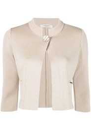 Charlott single-button three quarter sleeves cardigan - Toni neutri