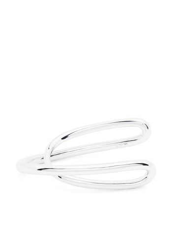 Charlotte Chesnais Initial twisted silver cuff bracelet - Argento