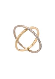 Anello due dita in oro e diamanti Wave Ring