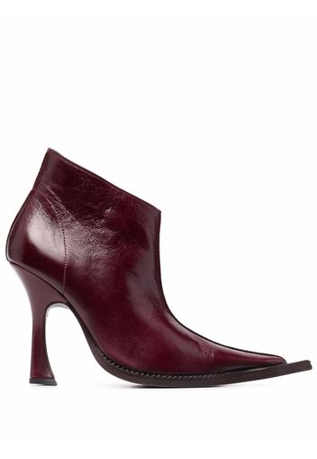 Charlotte Knowles Serpent pointed-toe boots - Rosso