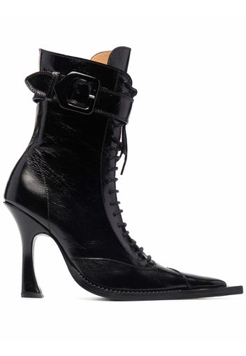 Charlotte Knowles Serpent lace-up boots - Nero