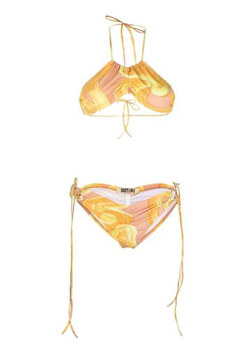 Charlotte Knowles paint print bikini - Giallo